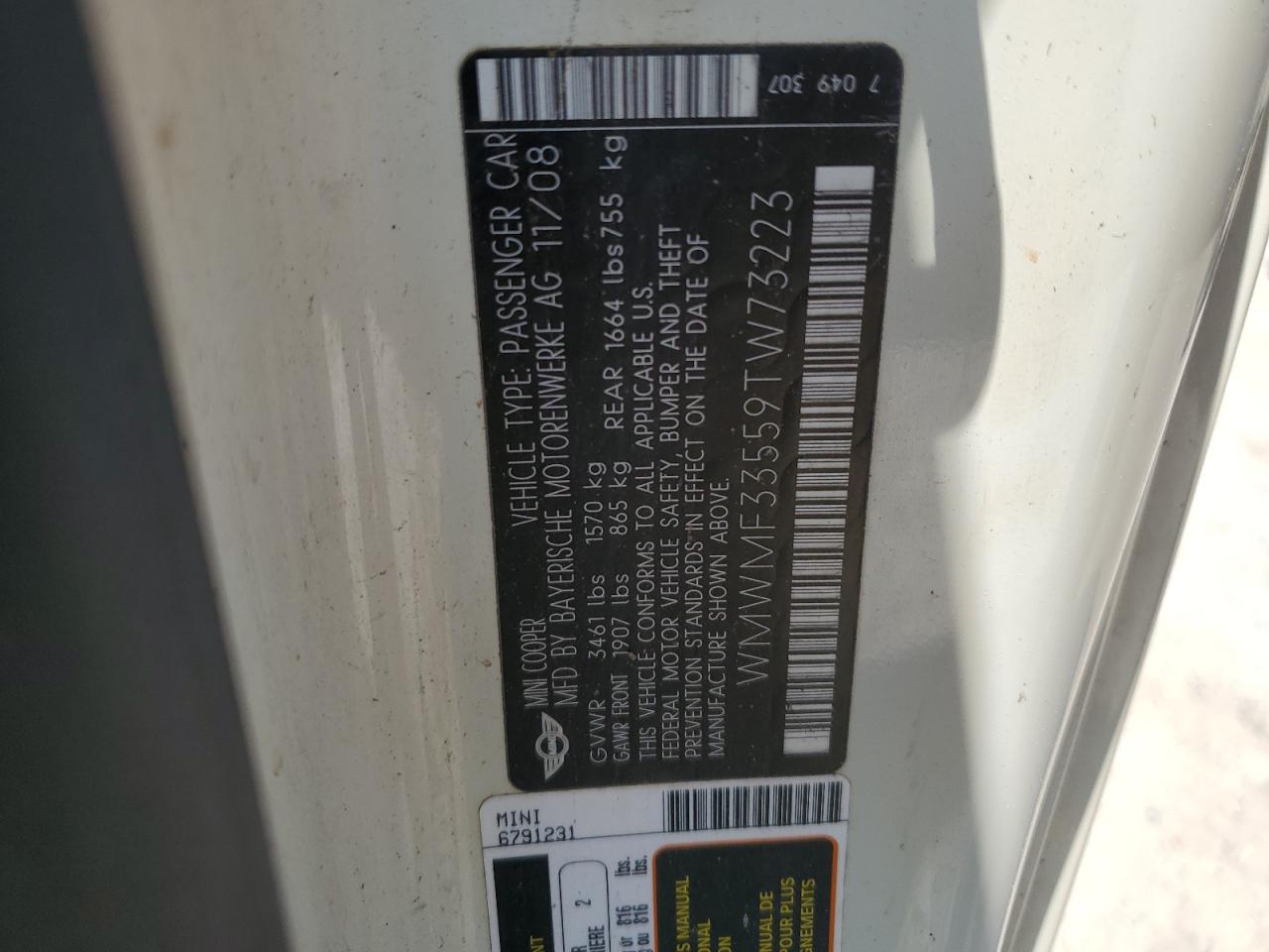 Lot #3281586410 2009 MINI COOPER