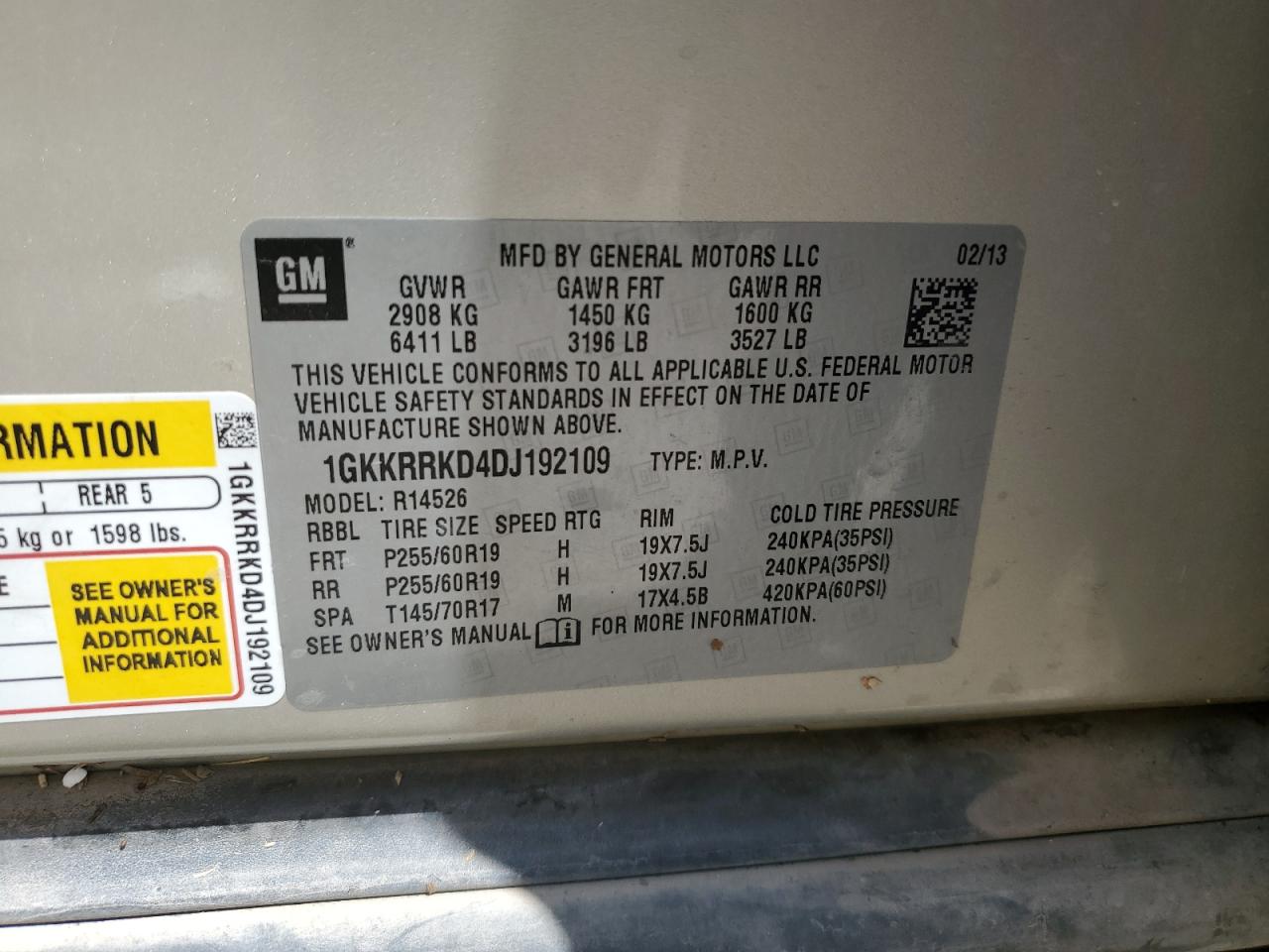 Lot #3247881179 2013 GMC ACADIA SLT-1