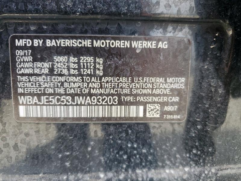2018 BMW 540 I WBAJE5C53JWA93203