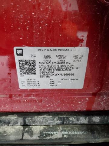 2022 CHEVROLET TRAVERSE R 1GNERJKWXNJ169566