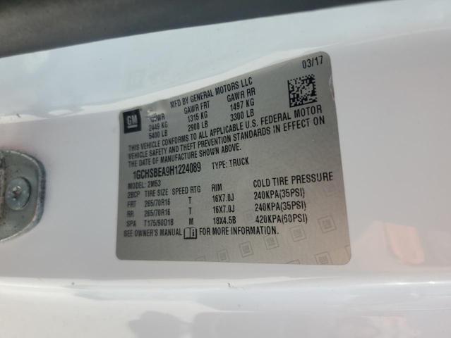 2017 CHEVROLET COLORADO - 1GCHSBEA9H1224089
