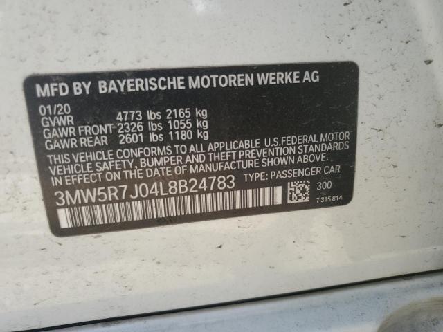 2020 BMW 330XI - 3MW5R7J04L8B24783