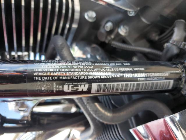 2012 HARLEY-DAVIDSON FLHX STREE 1HD1KBM17CB608358