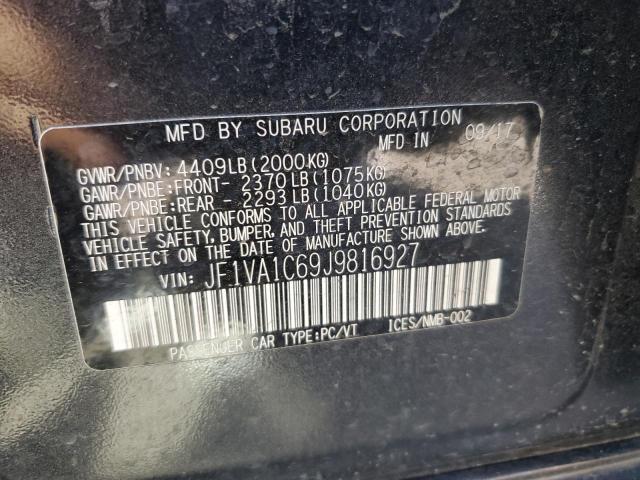 2018 SUBARU WRX PREMIUM JF1VA1C69J9816927