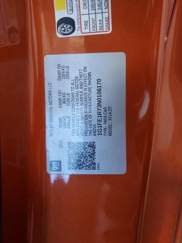 2022 CHEVROLET CAMARO LT1 - 1G1FE1R73N0106170