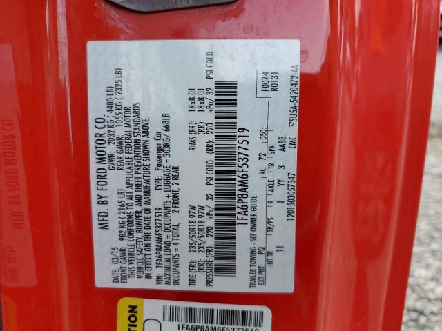 2015 FORD MUSTANG - 1FA6P8AM6F5377519