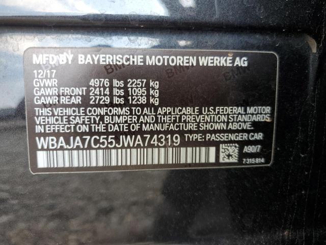 2018 BMW 530 XI WBAJA7C55JWA74319