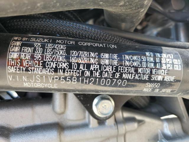 2017 SUZUKI SV650 A JS1VP55B1H2100790