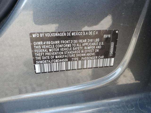 2016 VOLKSWAGEN JETTA SE 3VWD67AJ7GM344509