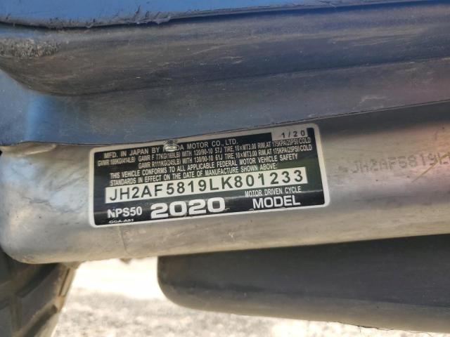 2020 HONDA NPS50 JH2AF5819LK801233