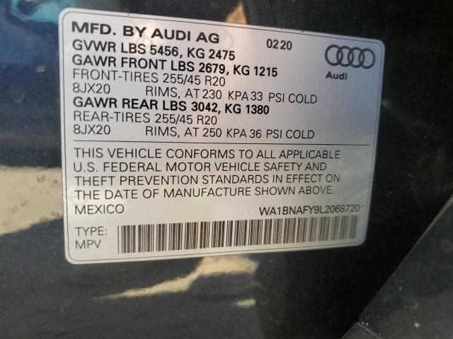 2020 AUDI Q5 PREMIUM WA1BNAFY9L2068720