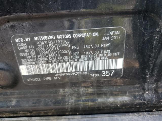 2017 MITSUBISHI OUTLANDER JA4AR3AU2HZ031961