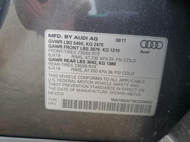 2018 AUDI Q5 PREMIUM - WA1BNAFY8J2038492