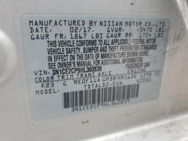 2017 NISSAN VERSA NOTE - 3N1CE2CP9HL360839