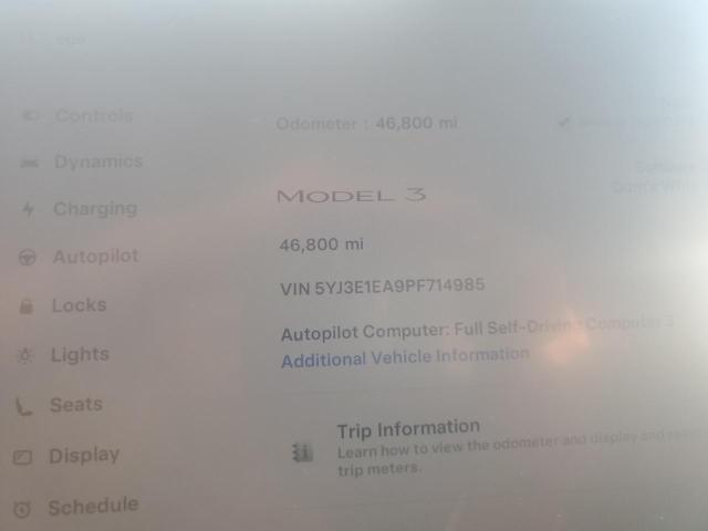 2023 TESLA MODEL 3 5YJ3E1EA9PF714985