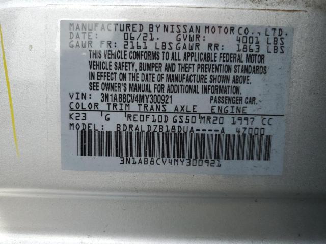 2021 NISSAN SENTRA SV 3N1AB8CV4MY300921