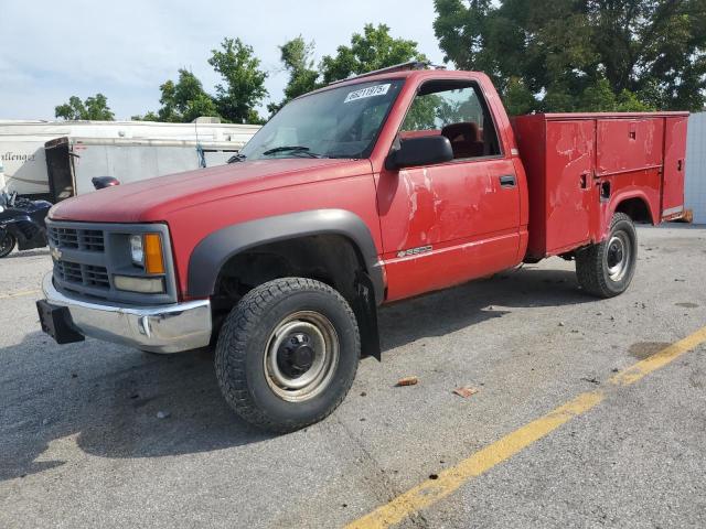 CHEVROLET GMT-400 K2 1995 red pickup gas 1GCGK24K2SE167322 photo #1