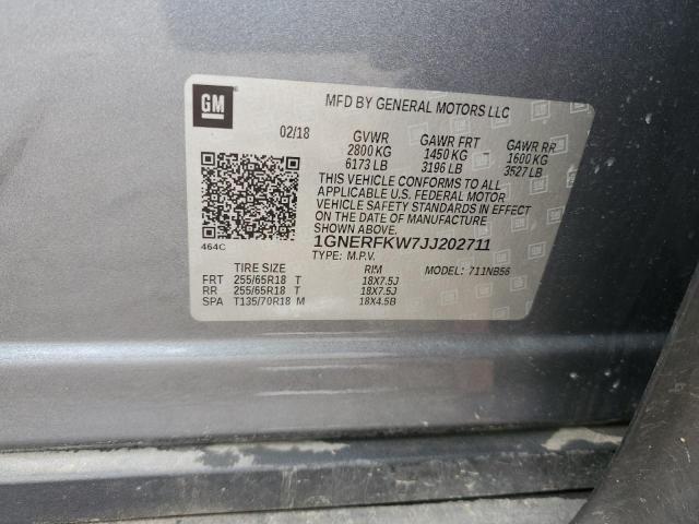 2018 CHEVROLET TRAVERSE L - 1GNERFKW7JJ202711