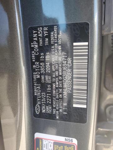 2024 HYUNDAI ELANTRA SEL KMHLM4DG3RU694717