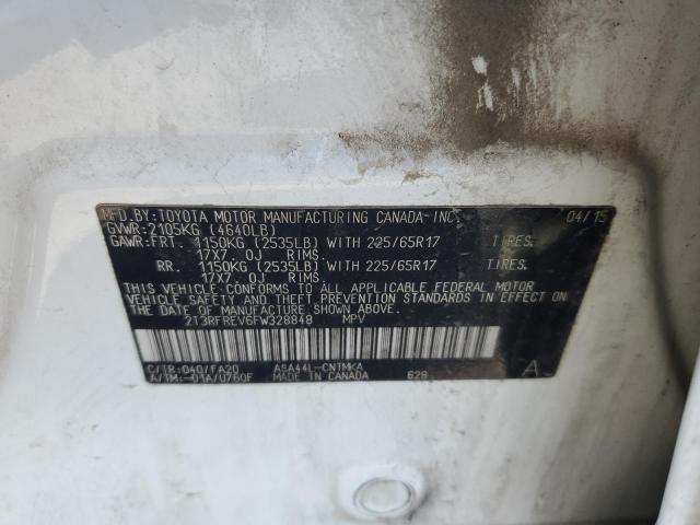 2015 TOYOTA RAV4 XLE 2T3RFREV6FW328848