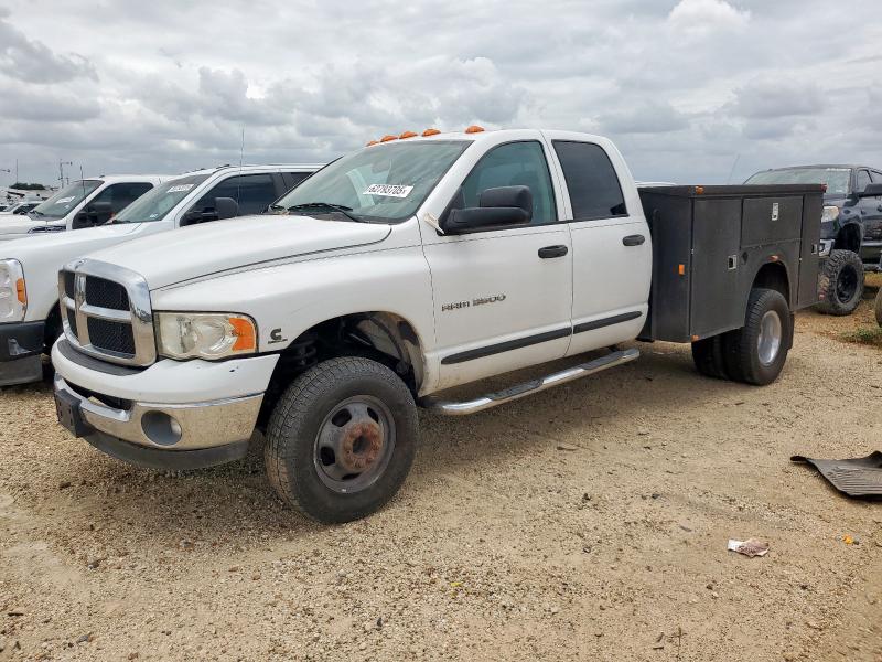 DODGE RAM 3500 S 2005 white crew pic diesel 3D7MS48C45G811441 photo #1