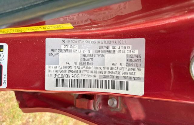 3MYDLBYV0HY194343 2017 TOYOTA YARIS