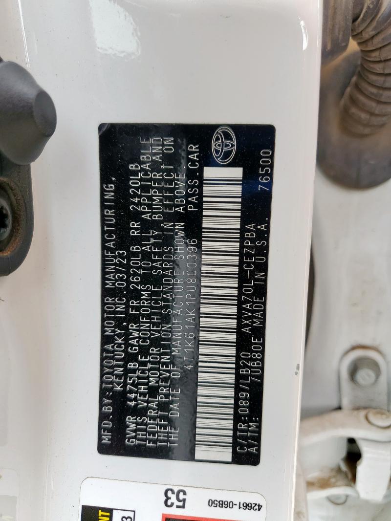 2023 TOYOTA CAMRY XSE 4T1K61AK1PU800396