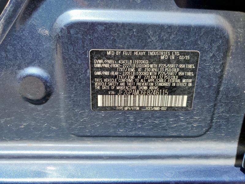 2015 SUBARU XV CROSSTR JF2GPAMC6F8246115