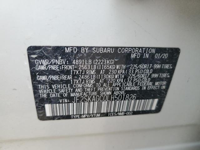 2020 SUBARU FORESTER P JF2SKAGC0LH501826