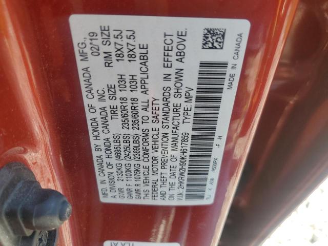 2019 HONDA CR-V TOURI 2HKRW2H90KH617859