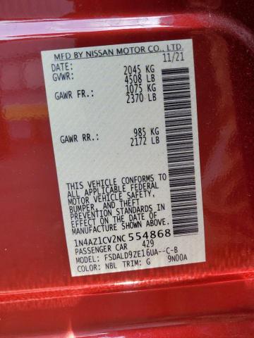 2022 NISSAN LEAF 1N4AZ1CV2NC554868