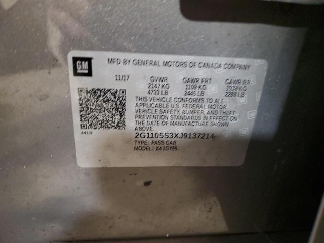 2018 CHEVROLET IMPALA LT 2G1105S3XJ9137214
