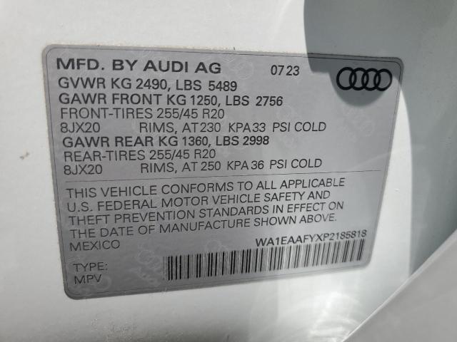 2023 AUDI Q5 PREMIUM WA1EAAFYXP2185818