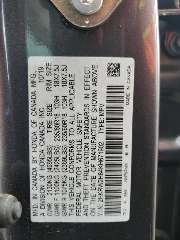 2019 HONDA CR-V EXL 2HKRW2H84KH671902