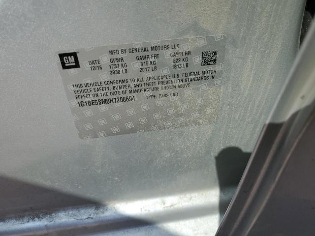 2017 CHEVROLET CRUZE LT 1G1BE5SM8H7208694