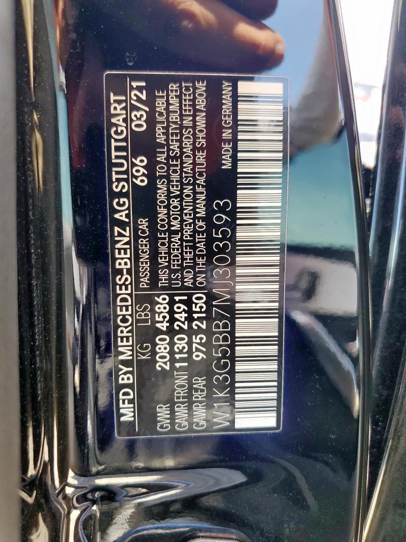 2021 MERCEDES-BENZ A 35 AMG W1K3G5BB7MJ303593
