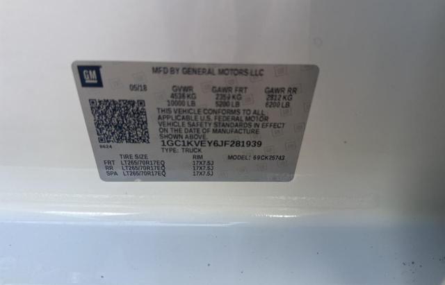 1GC1KVEY6JF281939 2018 CHEVROLET ALL Models