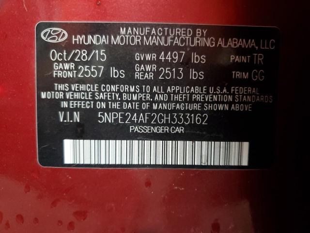 2016 HYUNDAI SONATA SE - 5NPE24AF2GH333162