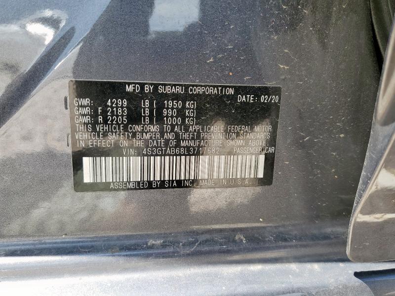 2020 SUBARU IMPREZA 4S3GTAB68L3717682