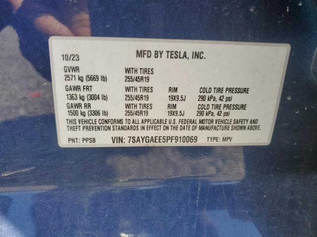 2023 TESLA MODEL Y 7SAYGAEE5PF910069