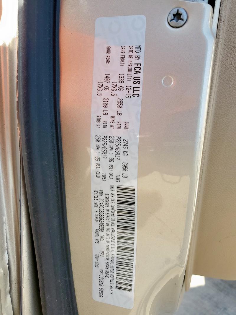 2016 DODGE GRAND CARA 2C4RDGBG8GR249290