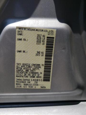 2016 NISSAN ALTIMA 2.5 1N4AL3APXGC140855