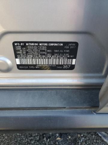 2017 MITSUBISHI OUTLANDER JA4AP3AU4HZ041025