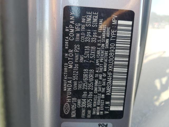 2019 HYUNDAI SANTA FE X - KM8SM4HFXKU308930