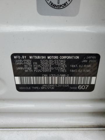 2020 MITSUBISHI OUTLANDER JA4J24A57LZ610326