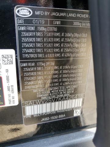 2019 LAND ROVER RANGE ROVER SPORT HSE DYNAMIC SALWV2SV7KA426418