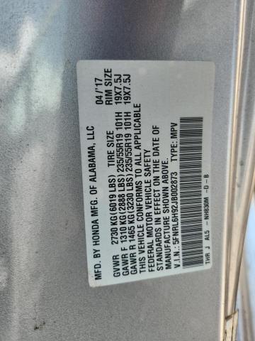 2018 HONDA ODYSSEY EL 5FNRL6H92JB002873
