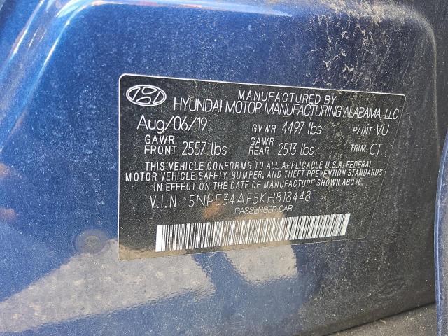 2019 HYUNDAI SONATA LIMITED 5NPE34AF5KH818448