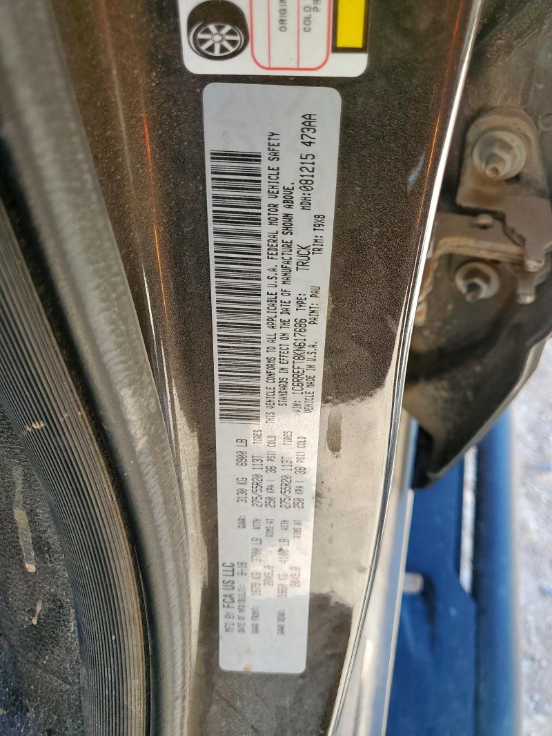 2019 RAM 1500 BIG H 1C6RREFT8KN617686
