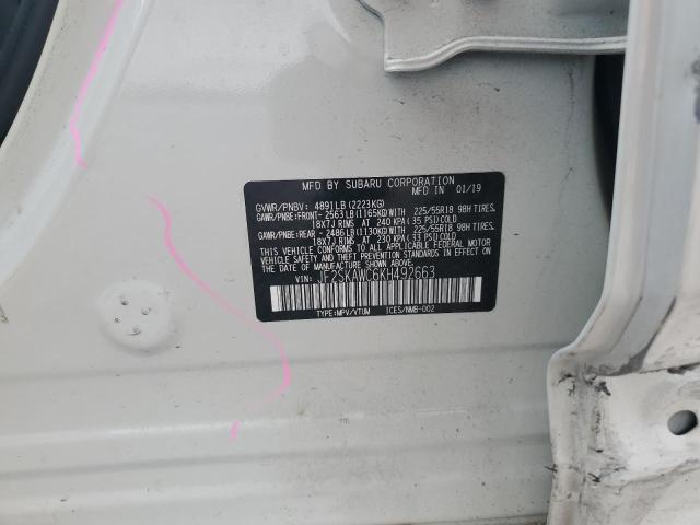 2019 SUBARU FORESTER T JF2SKAWC6KH492663